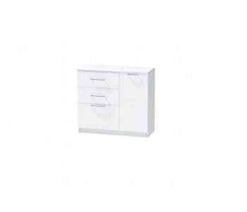 Комод 2 "Иннэс-7" Белый глянец (Диал)